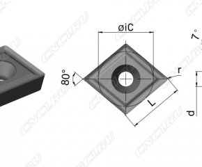 MẢNH DAO TIỆN CCMT09T304-TF HR8115 HUAREAL